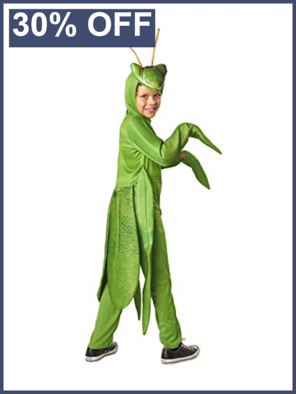 Kids Praying Mantis Halloween Costume Jumpsuit with Hood